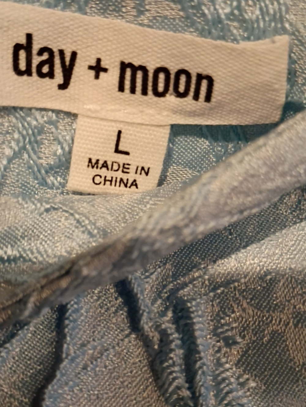 day + moon Light Blue Textured Skorts